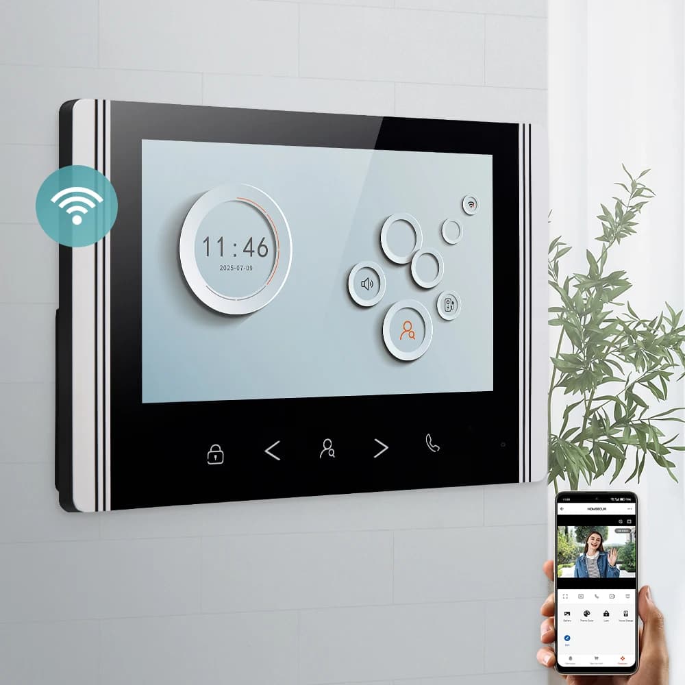 HOMSECUR XM715D Monitor Interno con App Tuya per Videocitofono HDS