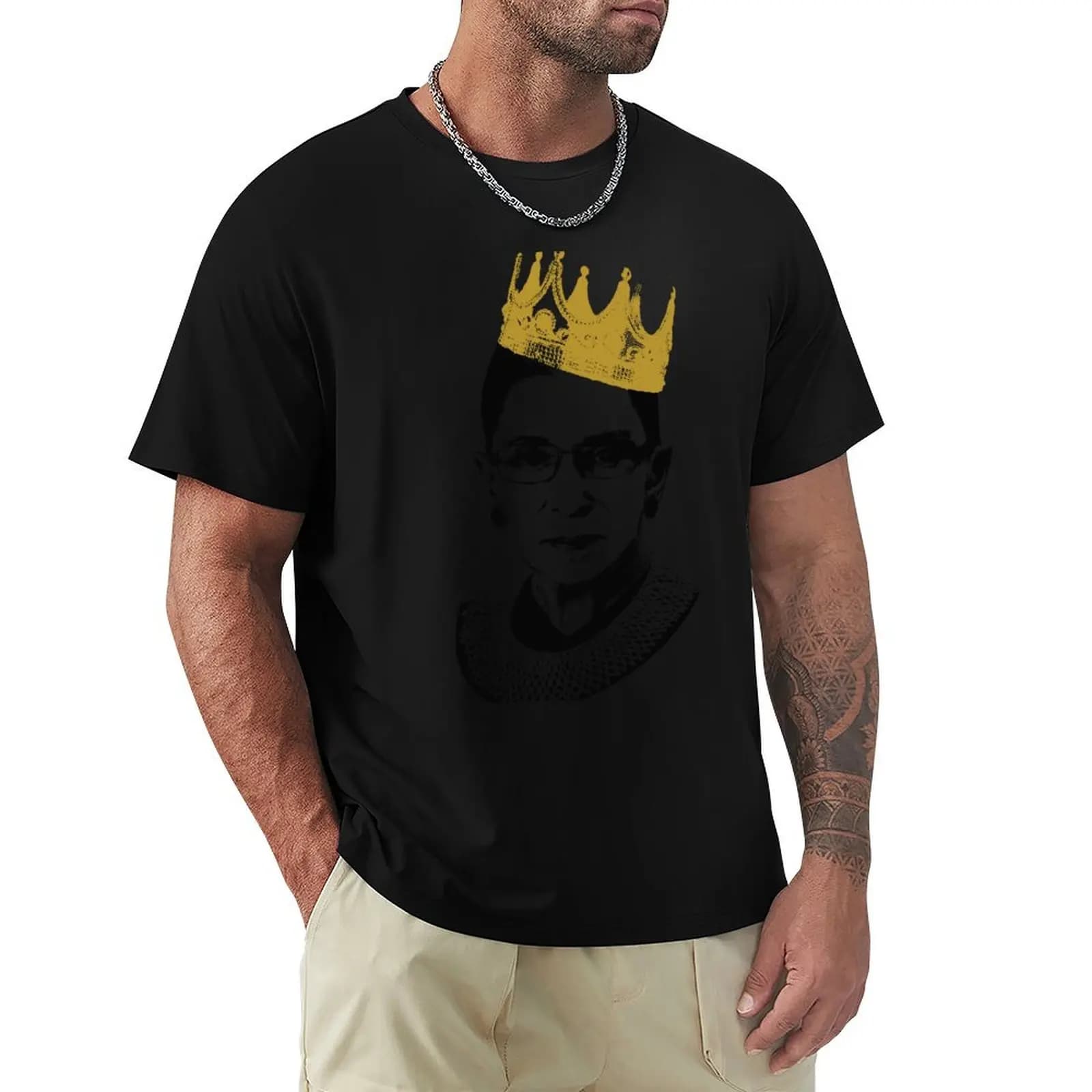 T-shirt Notorious RBG, maglietta estiva casual dal taglio ampio