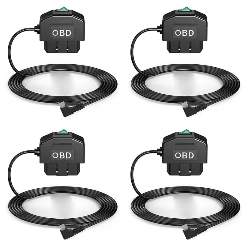 AB56-4X Dash Cam OBD Hardwire Kit,Dash Camera USB Type C Hardwire Kit With OBD Power Cable For Dashcam 12-24V To 5V/3A
