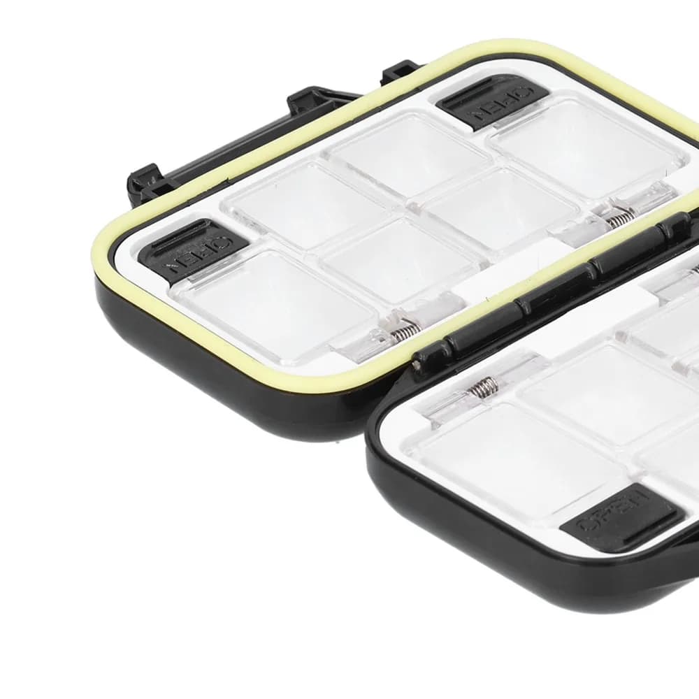 Waterproof Plastic Fishing Esche Box with Multipli Parts and Removable Dividers