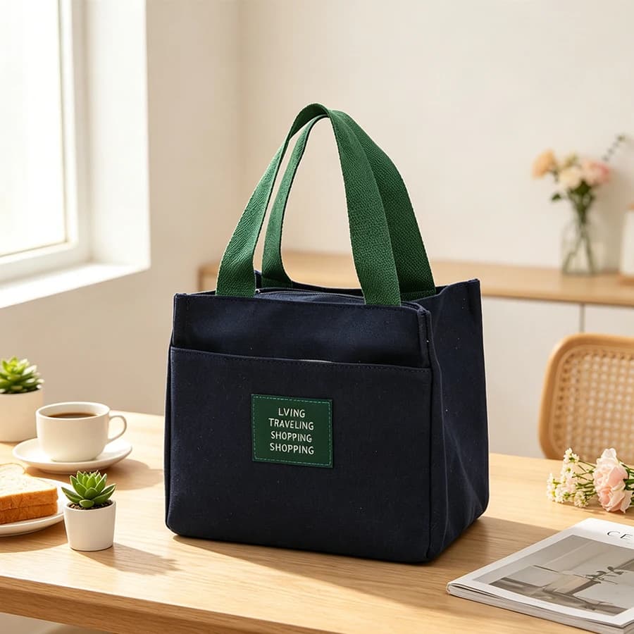 Canvas bag - New style handbag, lunch box, briefcase. Daily commuting, simple and versatile, single shoulder bag.