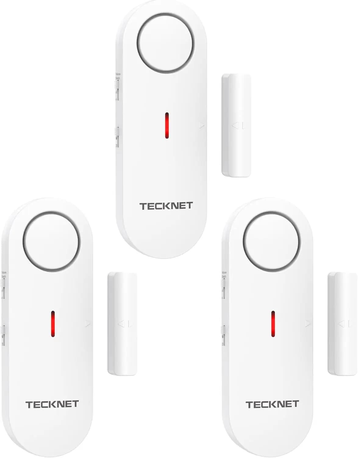 Allarme Wireless per Porte e Finestre con 3 Livelli di Volume, Facile Installazione, Sicurezza Portatile per Casa, Hotel, Auto (Confezione da 3)