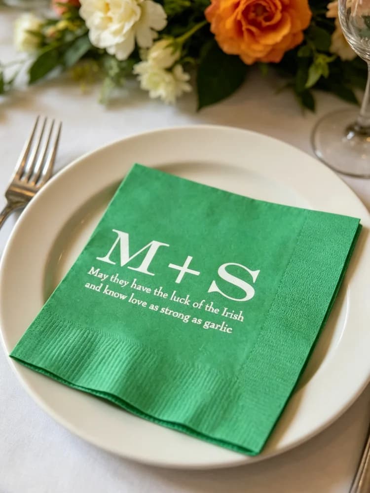 Personalized Custom Printed Paper Napkins Wedding Engagement Housewarming Stock The Bar Cocktail Beverage Disposable Towels