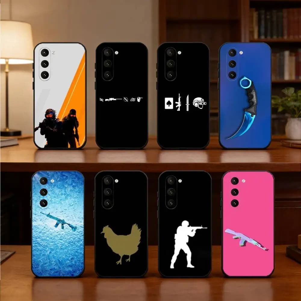 Custodia per telefono Game Counter Strike CS GO per Samsung Galaxy A73,21,22,32,71,53,52,51,80,5G Cover morbida nera