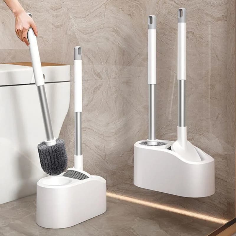 Set di Spazzole per WC AT63-Deep-Clean con 4 Pezzi - Kit per Pulizia Bagno da Parete Incluso