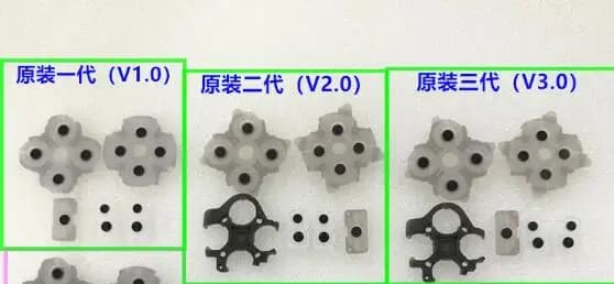 10 Set Tastiere per pulsanti adesivi in gomma conduttiva siliconica per PS5 1.0 2.0 V1 V2 BDM-020 Controller Gamepad Accessori