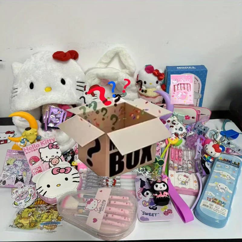 5-30 pezzi Sanrio, sacchetto misterioso a sorpresa con giocattoli antistress, Hello Kitty, Kuromi, 300 diversi stili di bambole e ornamenti.