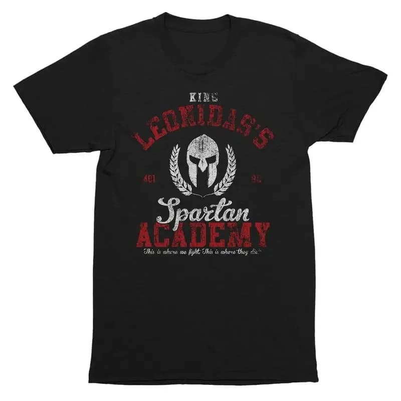 Spartan Academy T Shirt Adults Funny Movie Parody Mens Pop Culture Men's