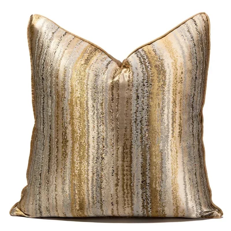 Fodera per cuscino dorata di lusso per la casa, federa decorativa alla moda per sedia, soggiorno, hotel