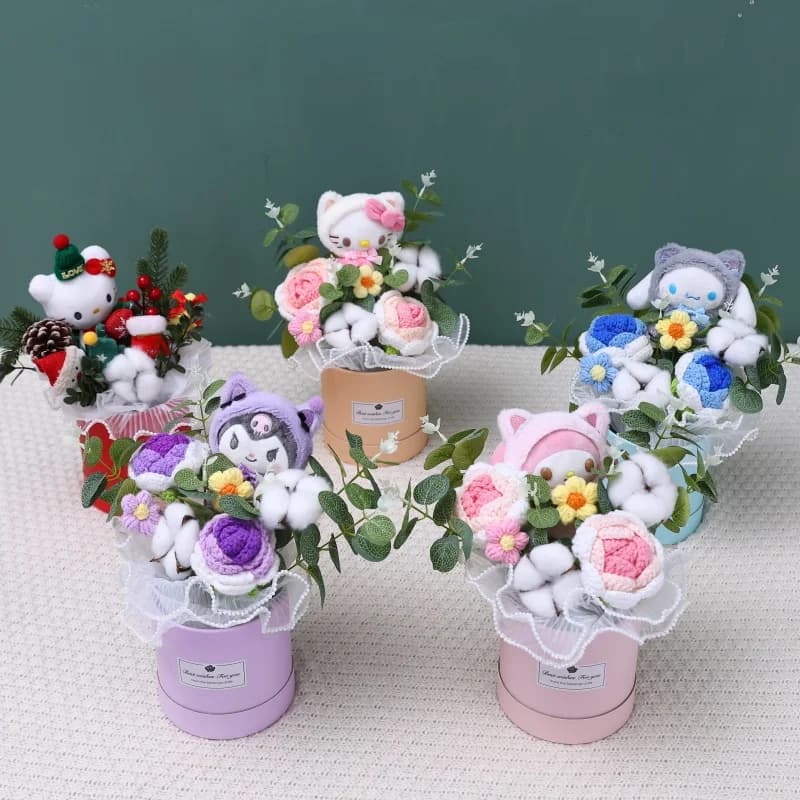 Peluche Cartoon My Melody Kuromi Cinnamoroll Kt Cat in Confezione Regalo, Idee Creative per San Valentino, Natale, Compleanno, Laurea