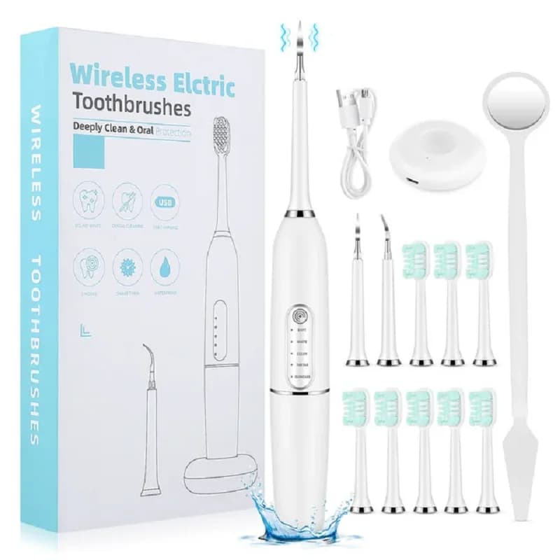Electric Sonic Dental Scaler Teeth Whitening Portable Tartar Detergent for IPX7 Teeth Disposals Tartar Removal Tool for Teeth Cleaning