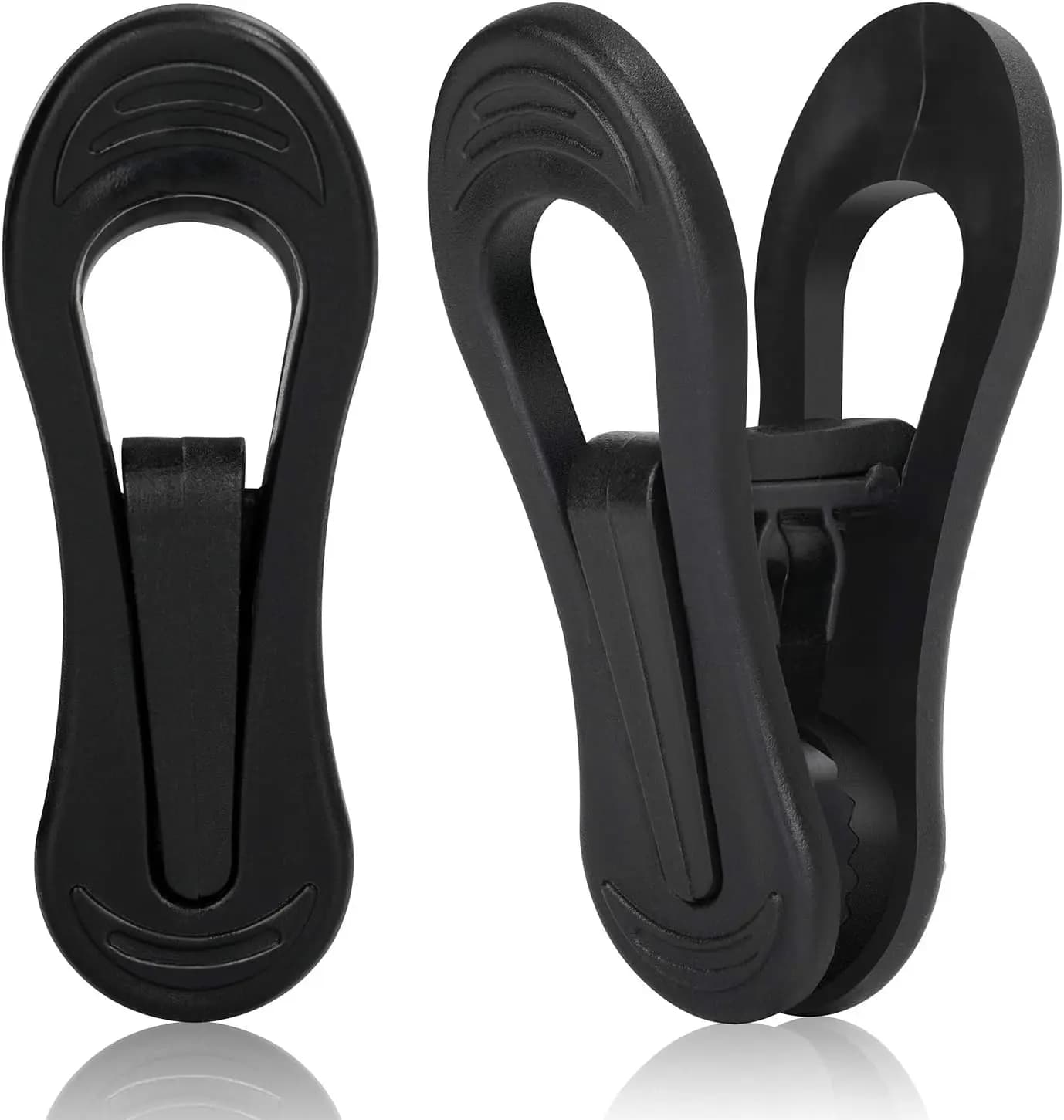 Confezione da 24 Clip in Plastica per Appendiabiti con Forte Presa a Morsetto per Gonne e Pantaloni, Clip Multiuso per Appendiabiti Arrotondati