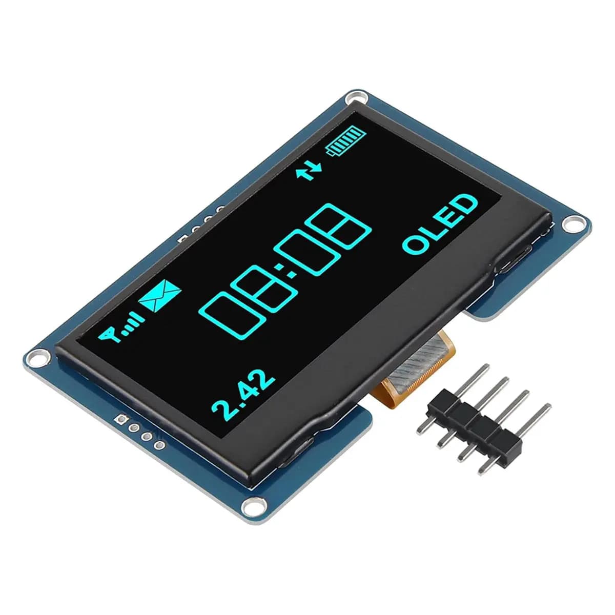 #27I OLED Display Module,2PCS 2.4" 128x64 OLED Display Module SSD1309 for Arduino (ABS)
