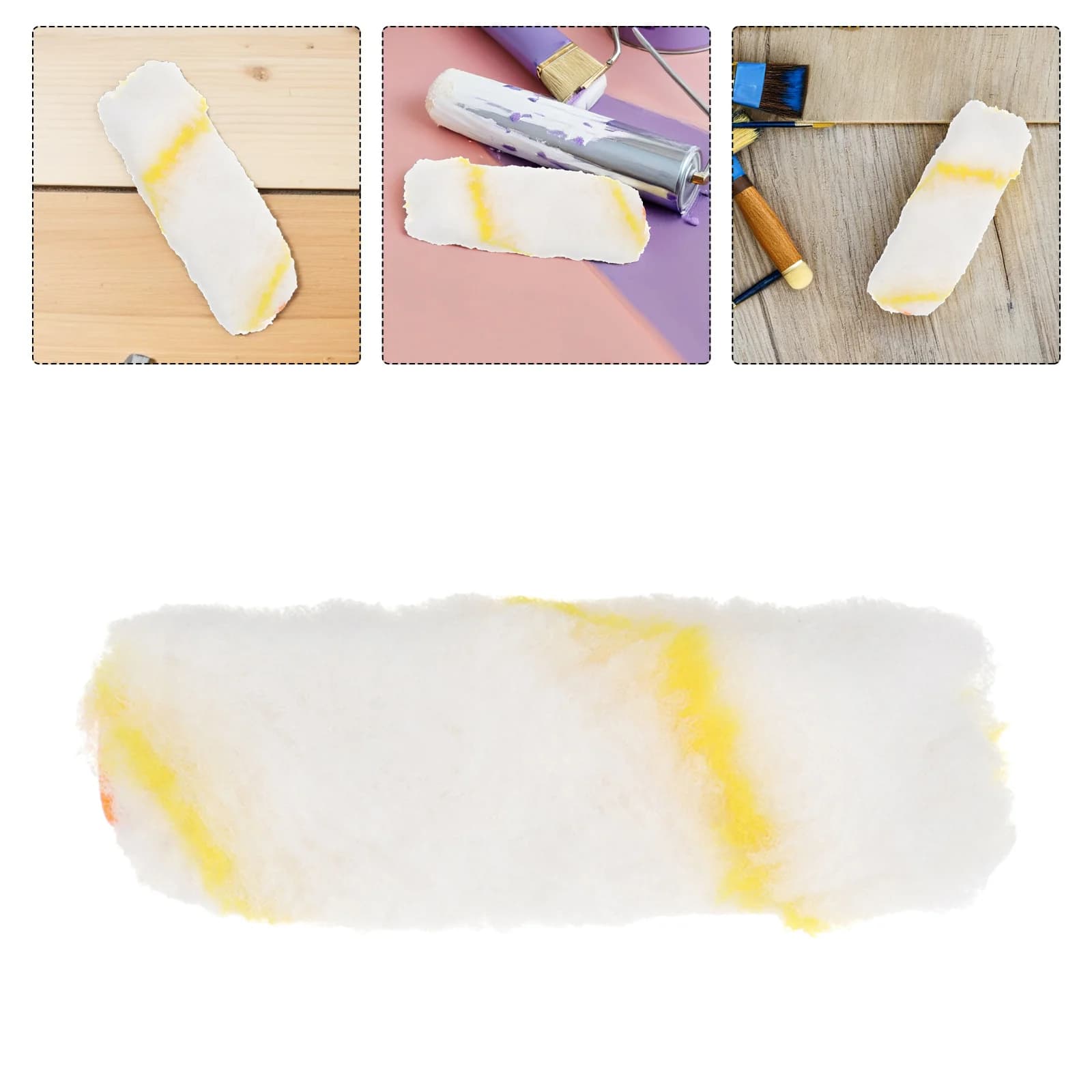 10 Pieces of ABS and Polyester Premium Painting Rollers, Uniform Painting Head on Walls, Doors and Furniture
