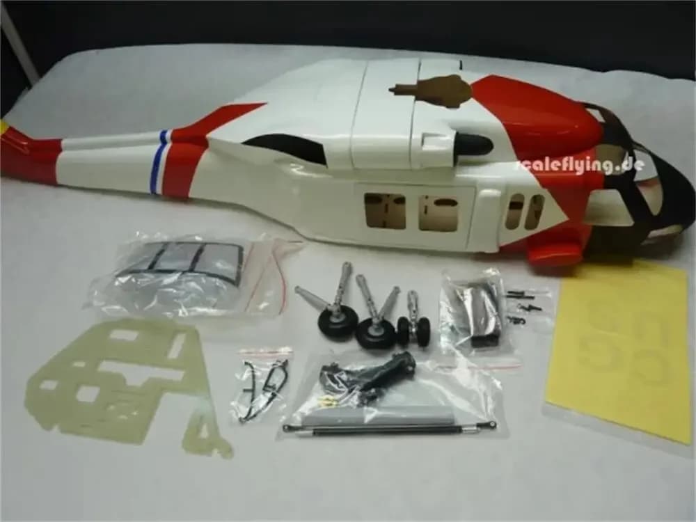 Fusoliera in scala per elicottero RC della guardia costiera HH-60 di dimensioni 500 JAYHAWK