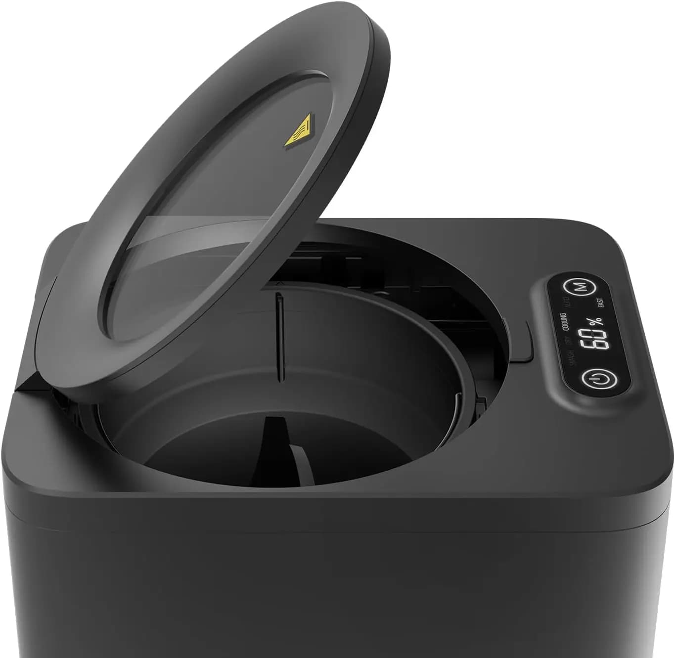 Compositore elettrico, bidone per compost da cucina elettrico da 3,8 litri aggiornato con coperchio visivo, converte rifiuti per compost asciutti, Smart-Hot per interni