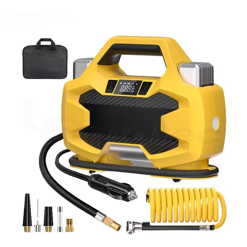 12V ABS Material Car Air Pump with LED Digital Light Display Intelligent Inflatable for Bike Ball Tires