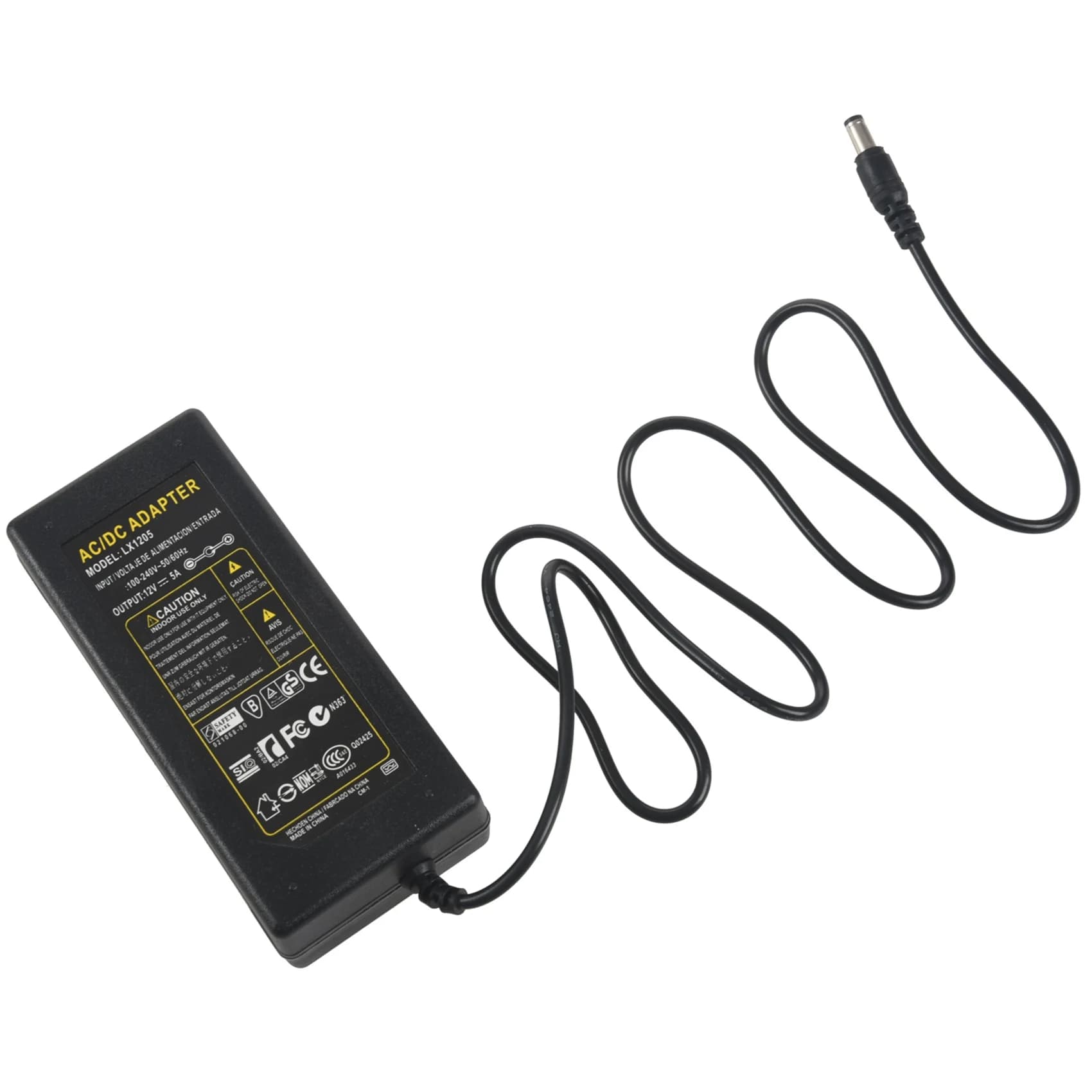 Adattatore di alimentazione ABVT-5X 12V 5A 60W per strisce luminose a LED RGB SMD 3528 5050
