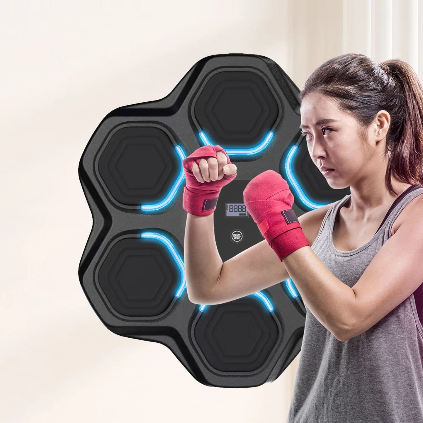 Smart Fitness Training Boxing Machine Smart Wall Mounted Music Boxing Machine With Home Indoor Gym Gloves