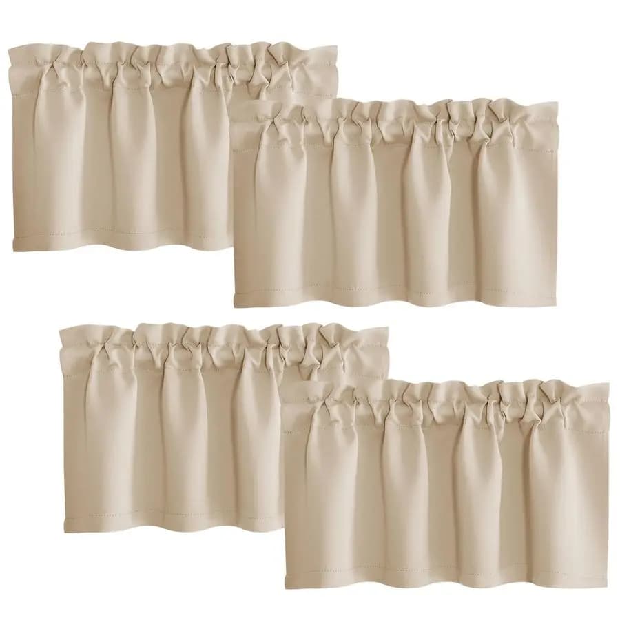Energy Saving Window Valance with Auction Pocket, Dark, Durable, Overlap Tent, 16-inch Christmas Valance for B