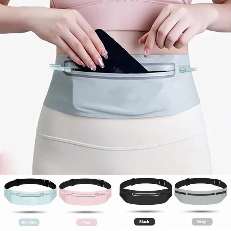 Waterproof Running Waist Bag with Adjustable Belt for Men and Women, Portable Suit Bag for Jogging, Gym, Sport and Cellular