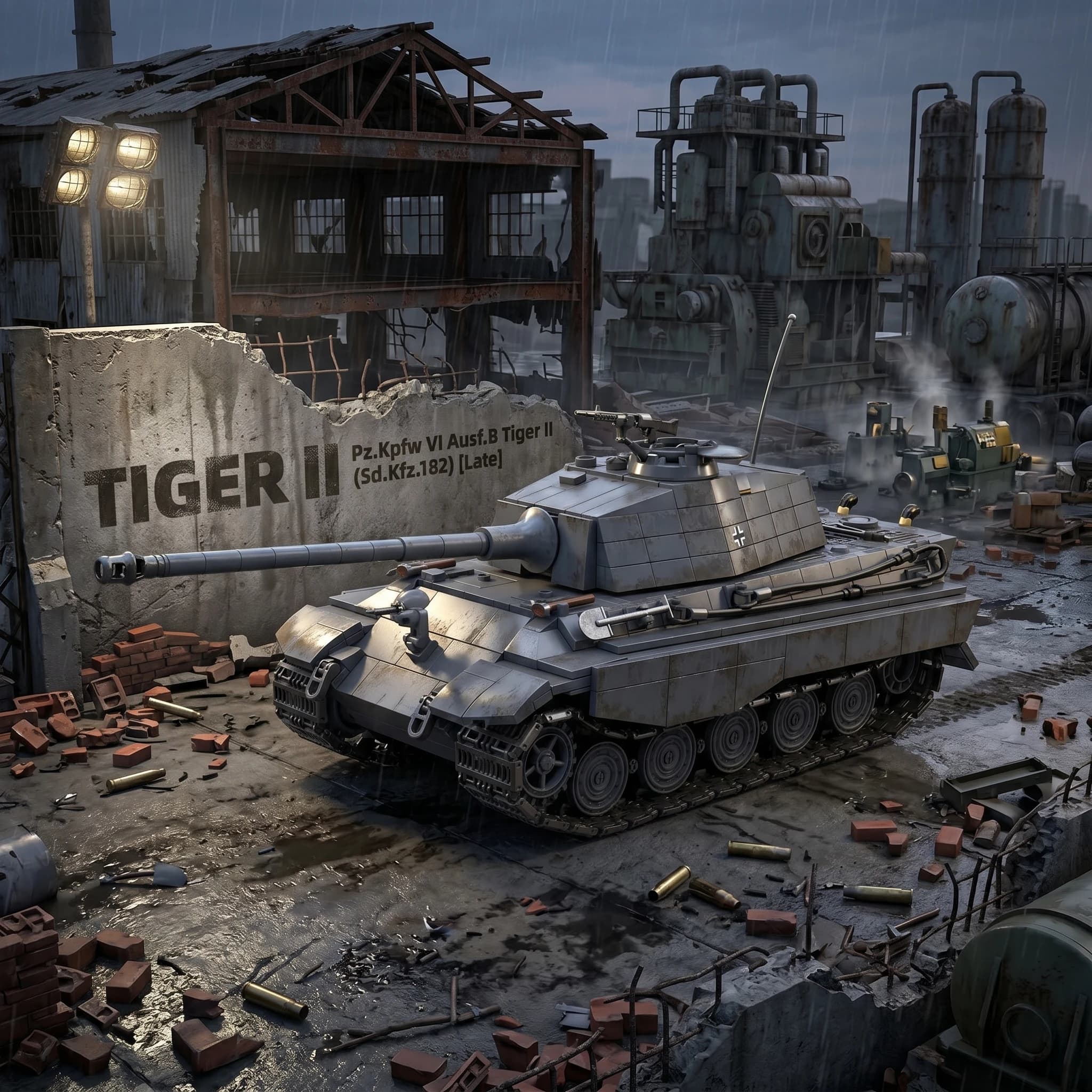 Blocchi da Costruzione del Carro Armato Tedesco Tiger II King Tiger, Modello di Veicolo Militare della Seconda Guerra Mondiale, Set Educativo per Ragazzi
