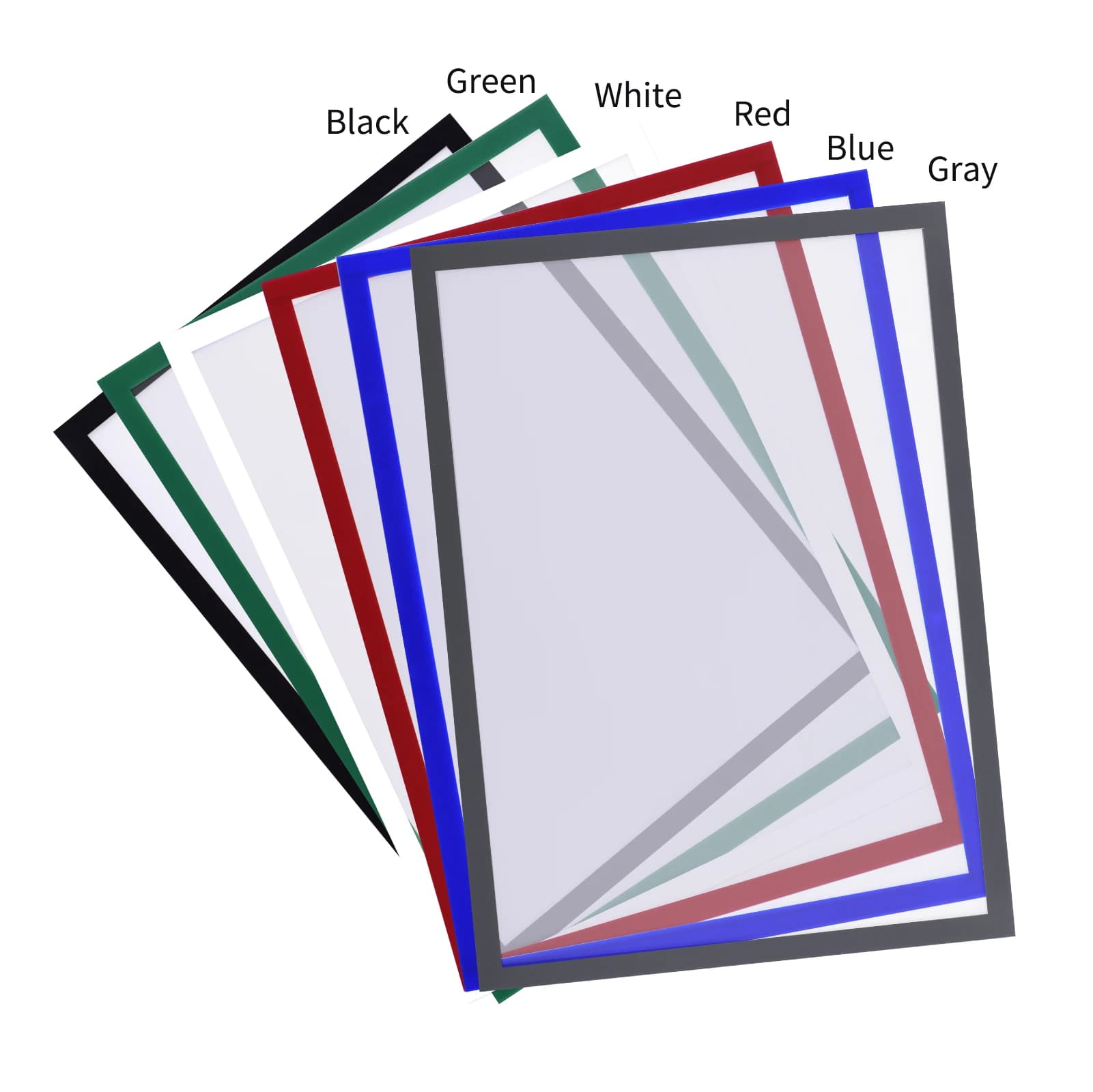 Magnetic frame for transparent PVC documents with frame for documents for A4, letter paper, photos, pictures, work program