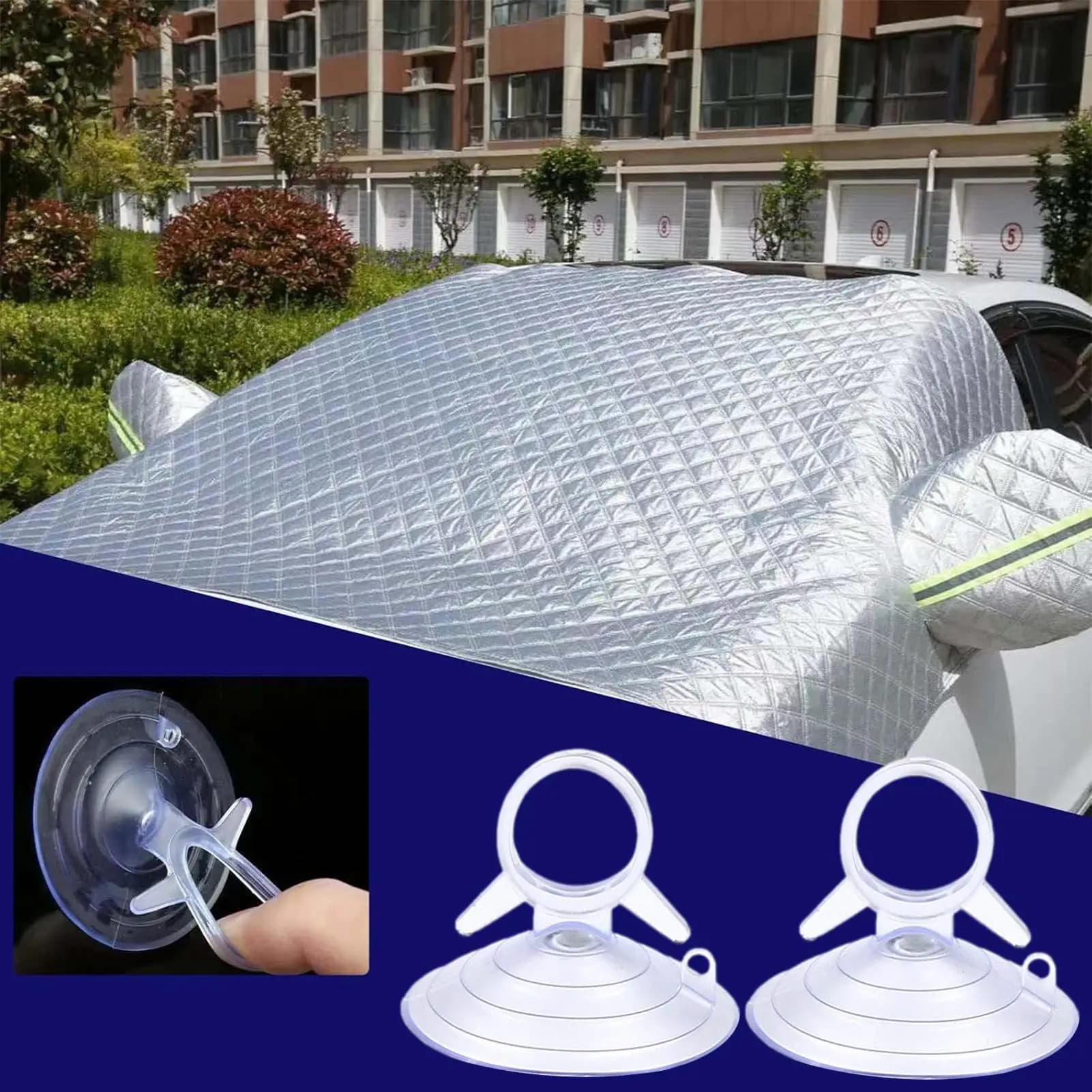 Ventosa a coda di rondine per vetri auto con anello di trazione, ganci a ventosa resistenti per parabrezza, finestre del bagno, uso domestico e universale per auto
