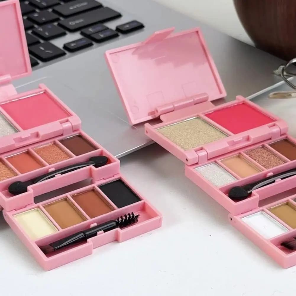 Palette Ombretti Pieghevole Multicolore ad Alta Pigmentazione per Trucco Quotidiano e da Festa, Compatta Tascabile, Vassoio Trucco Tutto-in-uno