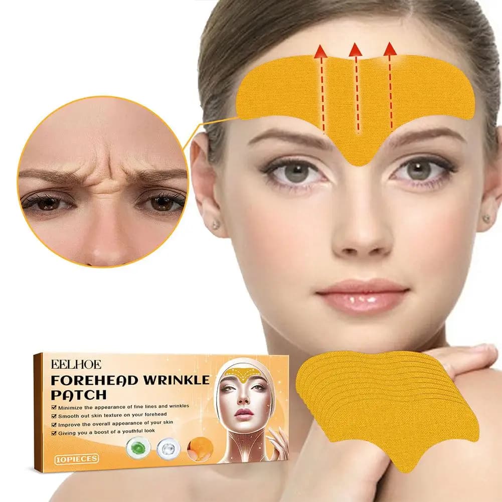 10 Pieces Patch Anti-wrinkles for Face and Front, Hydrolized Collagen Razor Mask, Skin Care Stickers, Cutaneous Lifting Tool