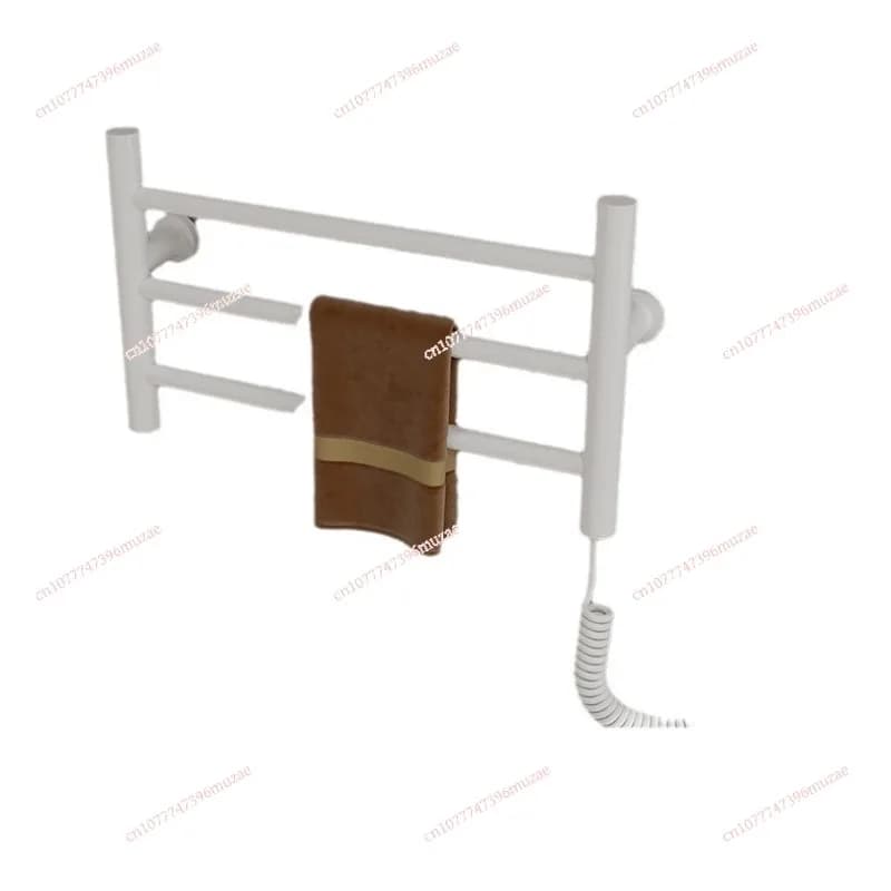 Portasciugamani elettrico in acciaio inossidabile senza perforazione per bagno domestico di vendita calda, portasciugamani con riscaldamento a temperatura costante