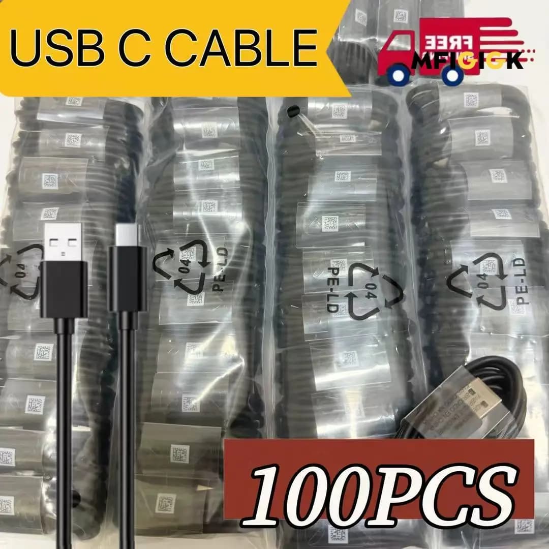 MFIGlGK 100 pz / lotto TypeC Caricatore Android Cavo dati Ricarica rapida Cavo USB C Cavo 4ft per Samsung per GalaxyS9/S9Plus/S8/S8+/Note8