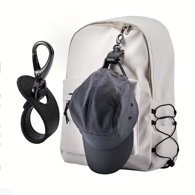 1pc Travel Hat Clip Leather Simple Golf Baseball Hat Clip Summer Hat Strap Towel Glove Storage Wallet Buckle Hands-free Latch Cl