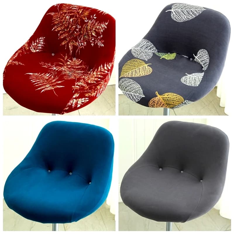 Elastic universal arched seat cover high seat cover for decorations for home swivel lift bench cassiere Bar chair cover for Hotel