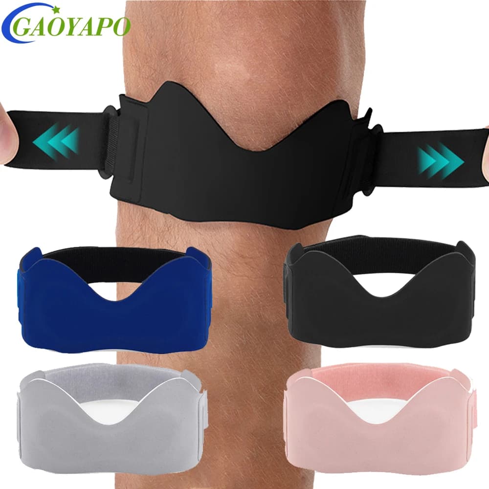 Supporto per Tendine Rotulee con Cuscinetto in Gel di Silicone - Fascia Regolabile per Ginocchio da Salto, Ideale per Corsa, Basket, Squat, Artrite