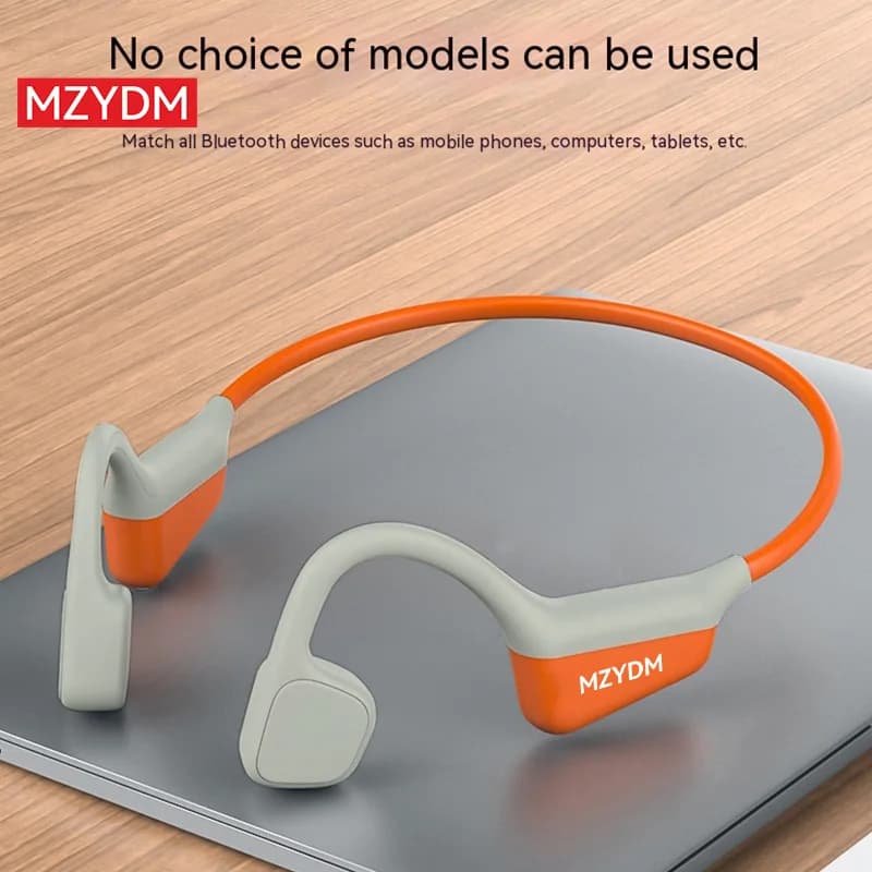 MZYDM Cuffie a conduzione ossea Auricolari con archetto da collo I18PRO Wireless Bluetooth5.4 Cuffie auricolari aperte IPX6 Cuffie sportive impermeabili