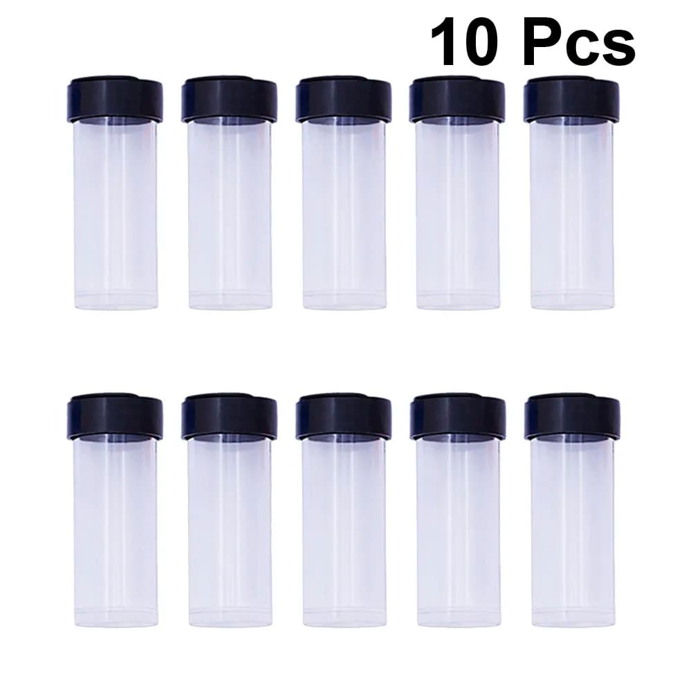10 Pezzi Tubi Contenitori Sigillati in Plastica PP Trasparente per Organizzare Aghi da Cucito, Uncinetto, Lavori a Maglia, Perline, Gioielli, Paillettes e Mini Componenti
