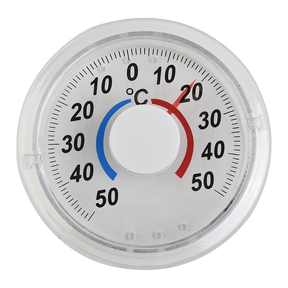 Termometro a otturatore rotondo da 1 pezzo -50°C ℃ -+50 ℃ Termometro a Lancetta in Metallo per Interni ed Esterni, Strumento di Misurazione della Temperatura per Casa e Giardino