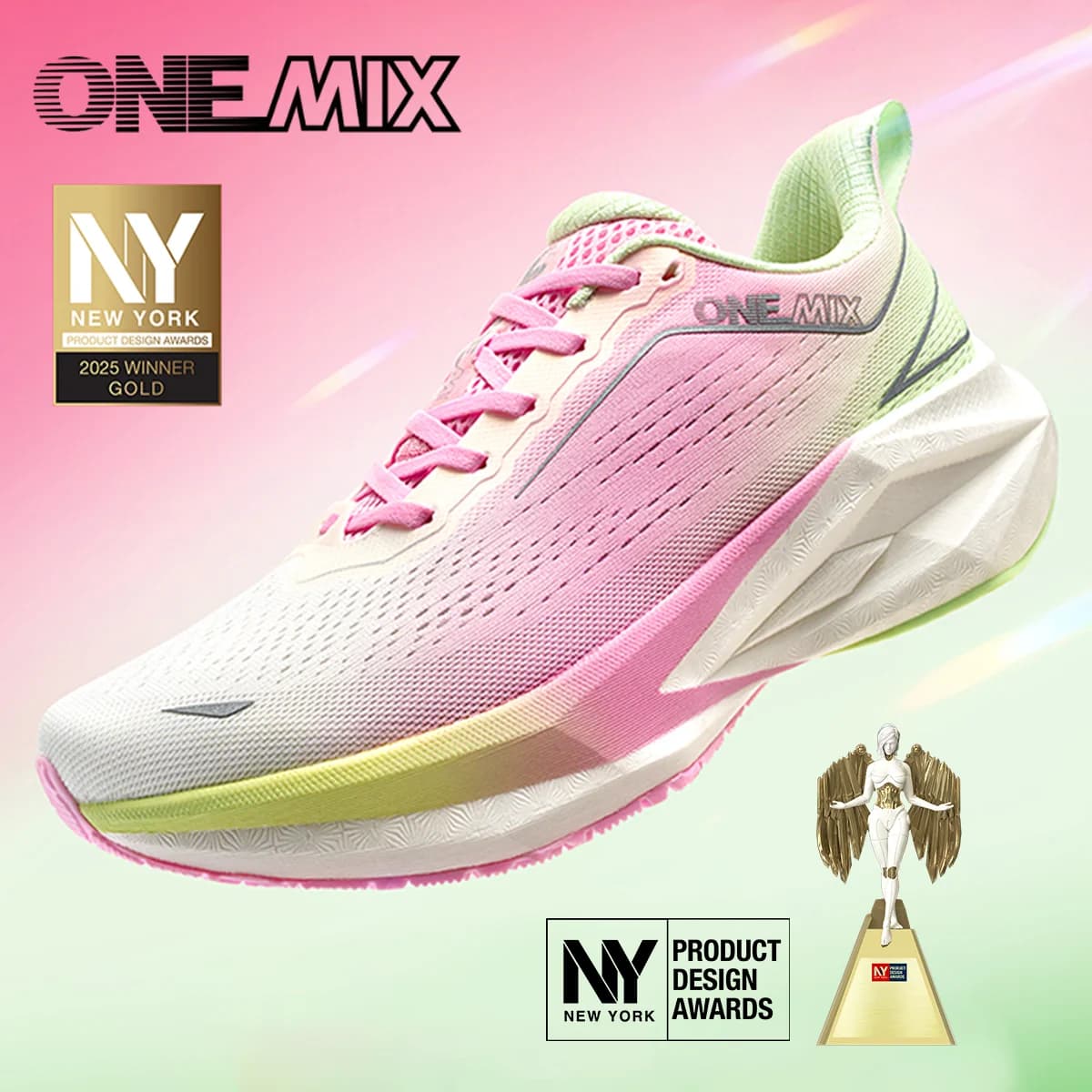 ONEMIX Scarpe da corsa da jogging per uomo Scarpe da ginnastica da esterno super leggere Scarpe da passeggio antiscivolo con ascensore Donna