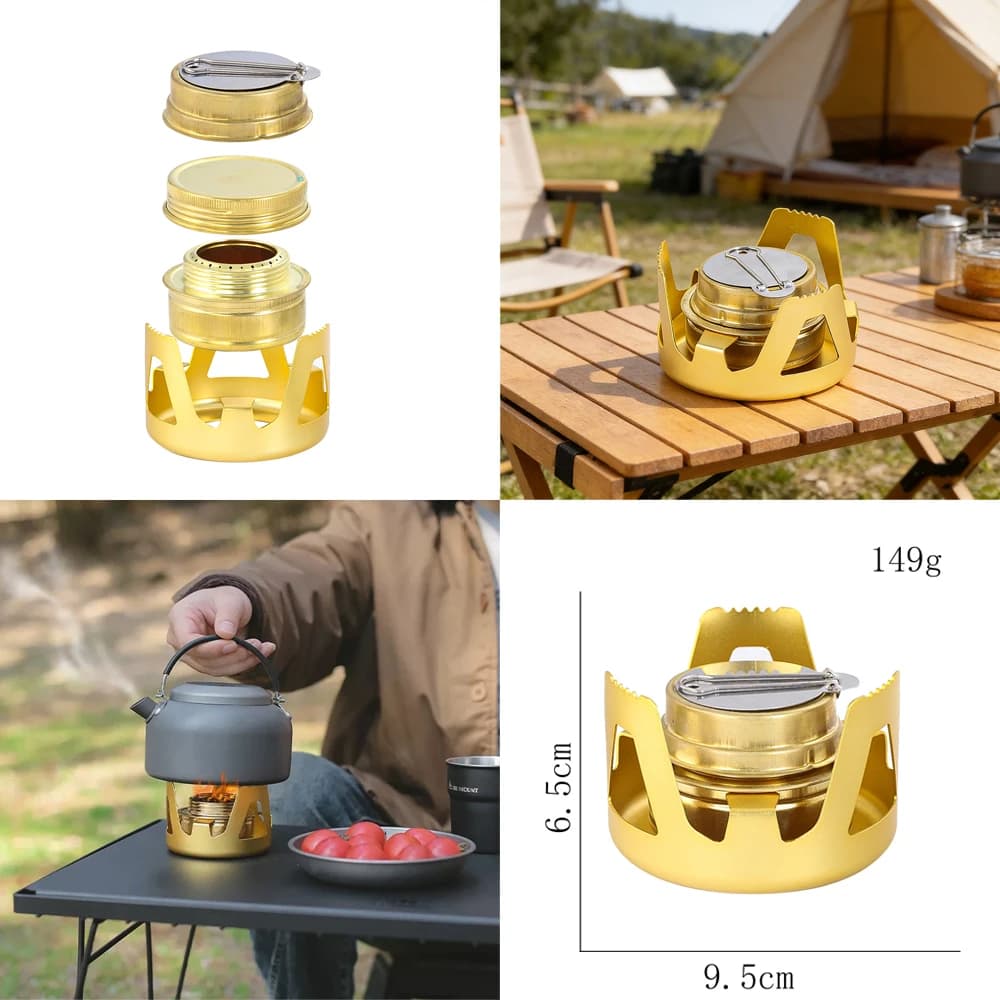 Fornello Portatile a Alcool Liquido per Campeggio, Escursionismo, Picnic, Viaggi, Fornello Leggero a Gas, Attrezzatura di Sopravvivenza, Regalo