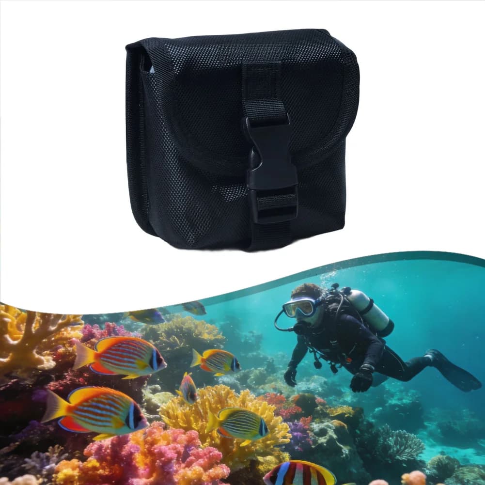 Diving Weight Belt Pouch 900D Nylon Quick Release Metal Bag Holds 0.5-4kg For Scuba Snorkeling Sports & Entertainment
