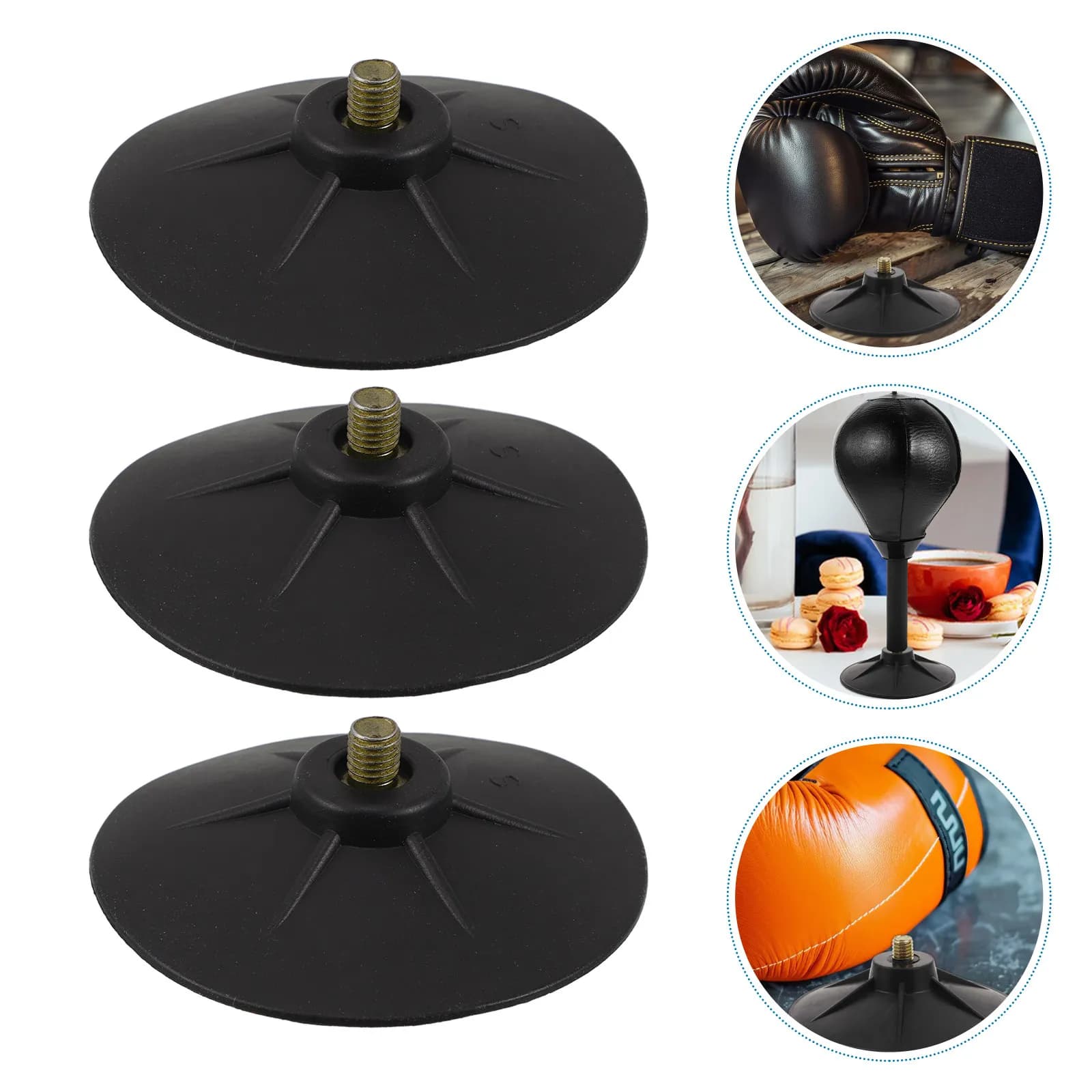 6 Plus Sizes for Boxing Bags, Rubber Base Easy to Install for Self-supporting Boxing Bags, Boxing Equipment, Taekwondo, Martial Arts and Gym