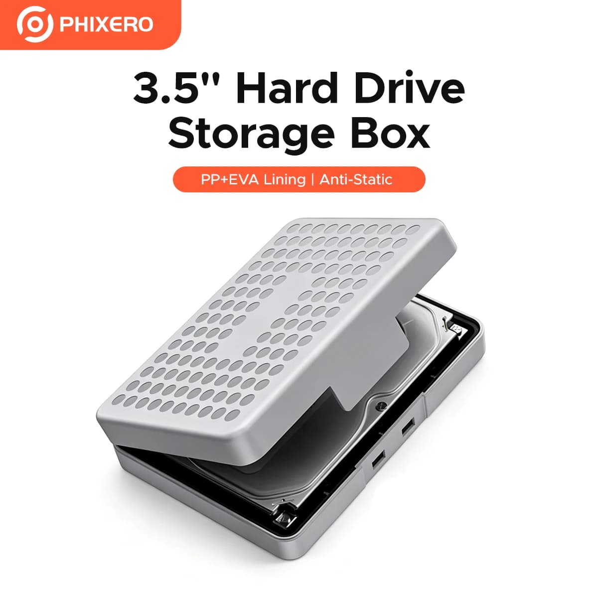 3.5 Inch HDD SSD External Case Hard Drive Storage Box with EVA HD Disk Cover Housing Hardcase Shell Caddy Bag for PC New
