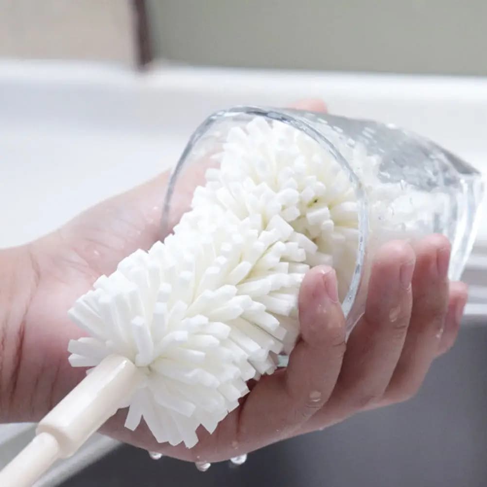 2Pcs Baby Milk Bottle Brush Long Handle Sponge Cleaning Brush for Cups Bottles Insulation Pot Feeding Bottle Washer Home