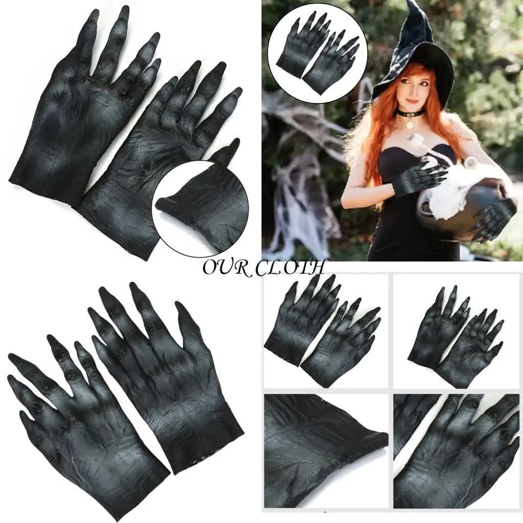 Guanti lupi mannari in lattice guanti gotici guanti orribili demoni guanti horror mani zombite guanti mostri guanti Halloween