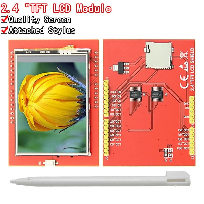 Modulo LCD TFT Schermo LCD TFT da 2,4 pollici per scheda Arduino UNO R3 e supporto mega 2560 con penna touch, UNO R3