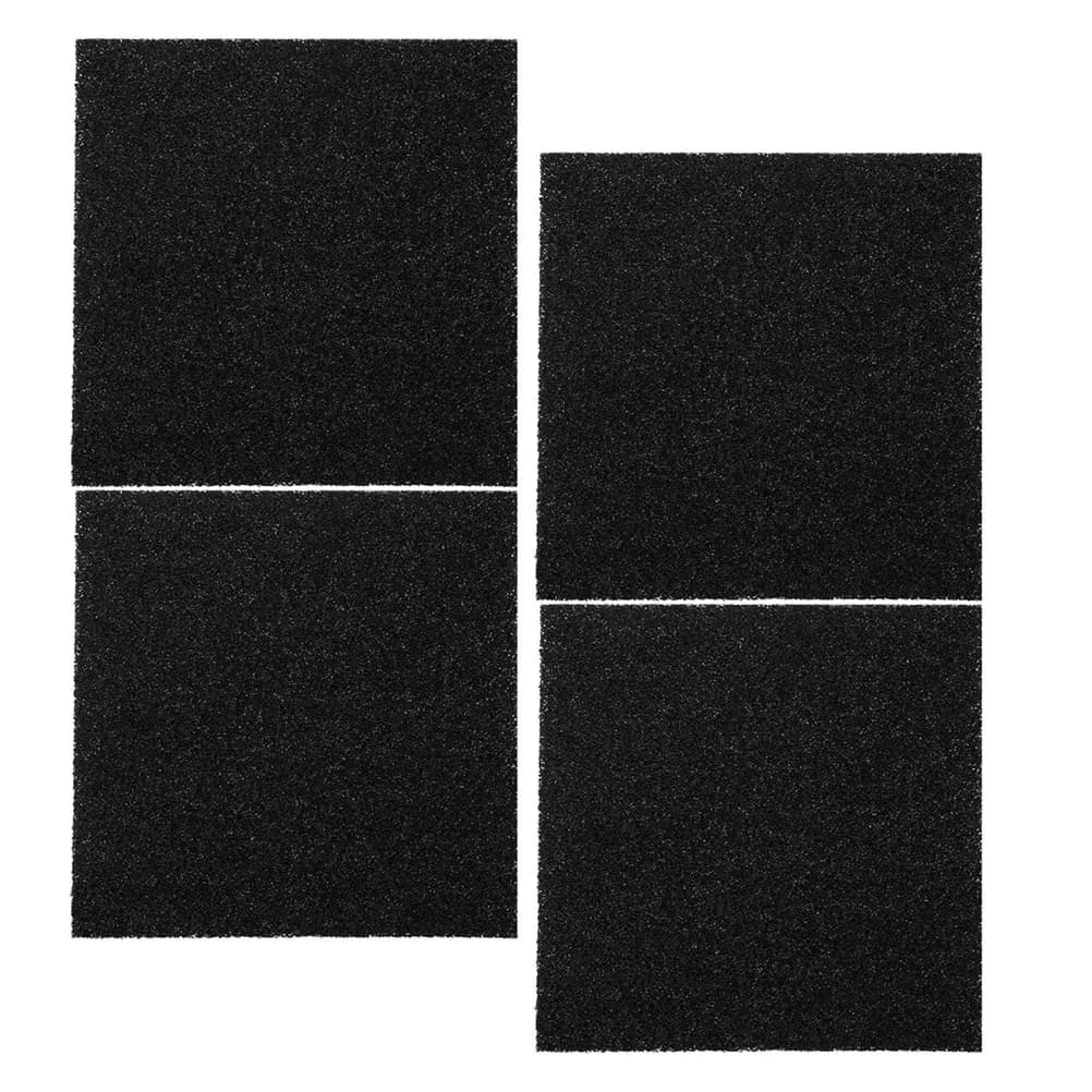 4Pcs Compost Bin Charcoal Filters Square Shape Replacement Filter Pads for Kitchen Compost Bucket Odor Remover Fiber Cotton