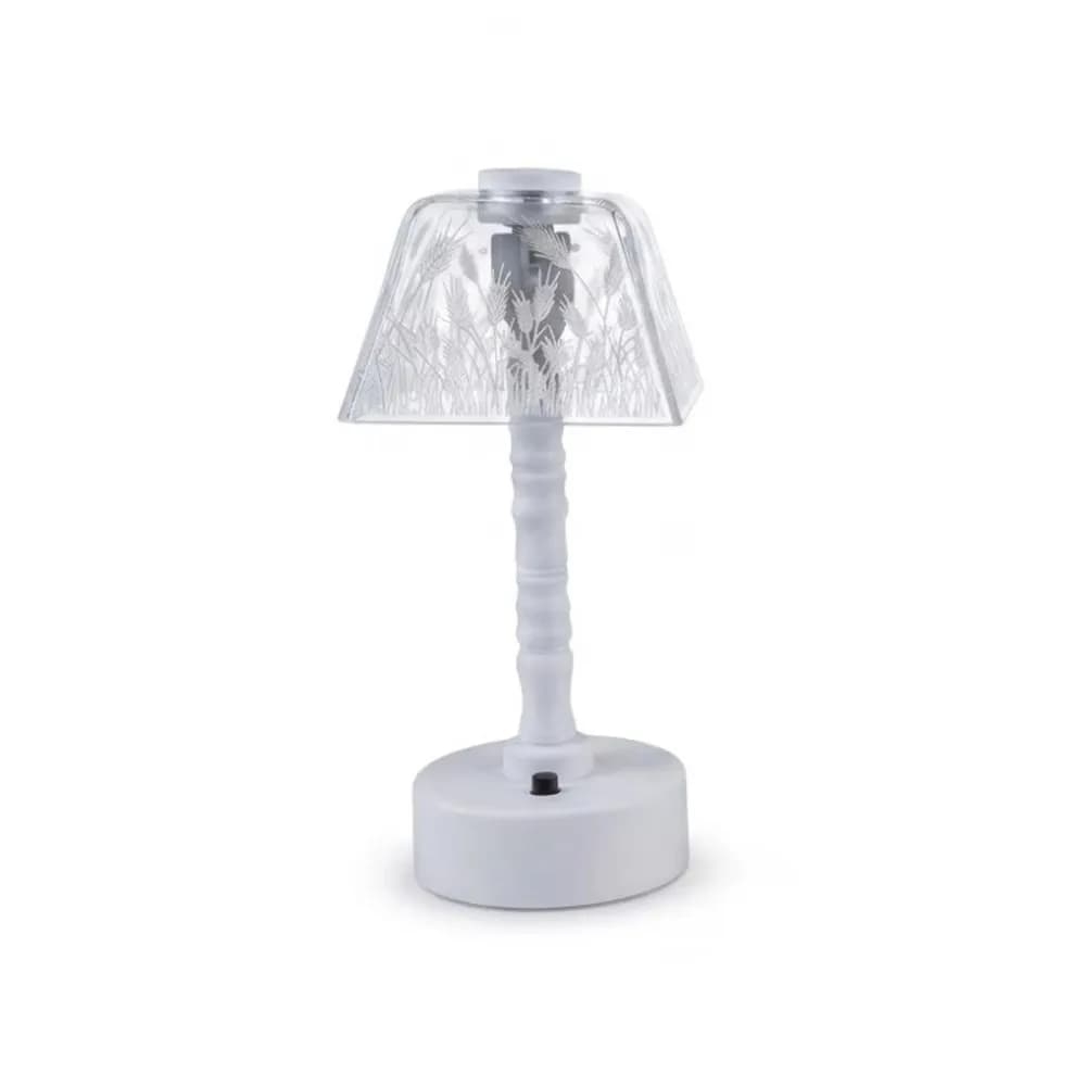 Warm Yellow Light Acrylic Night Light Soft Even Glow Button Switch LED Desk Lamp Portable Ornament Atmosphere Lamp Desk Use