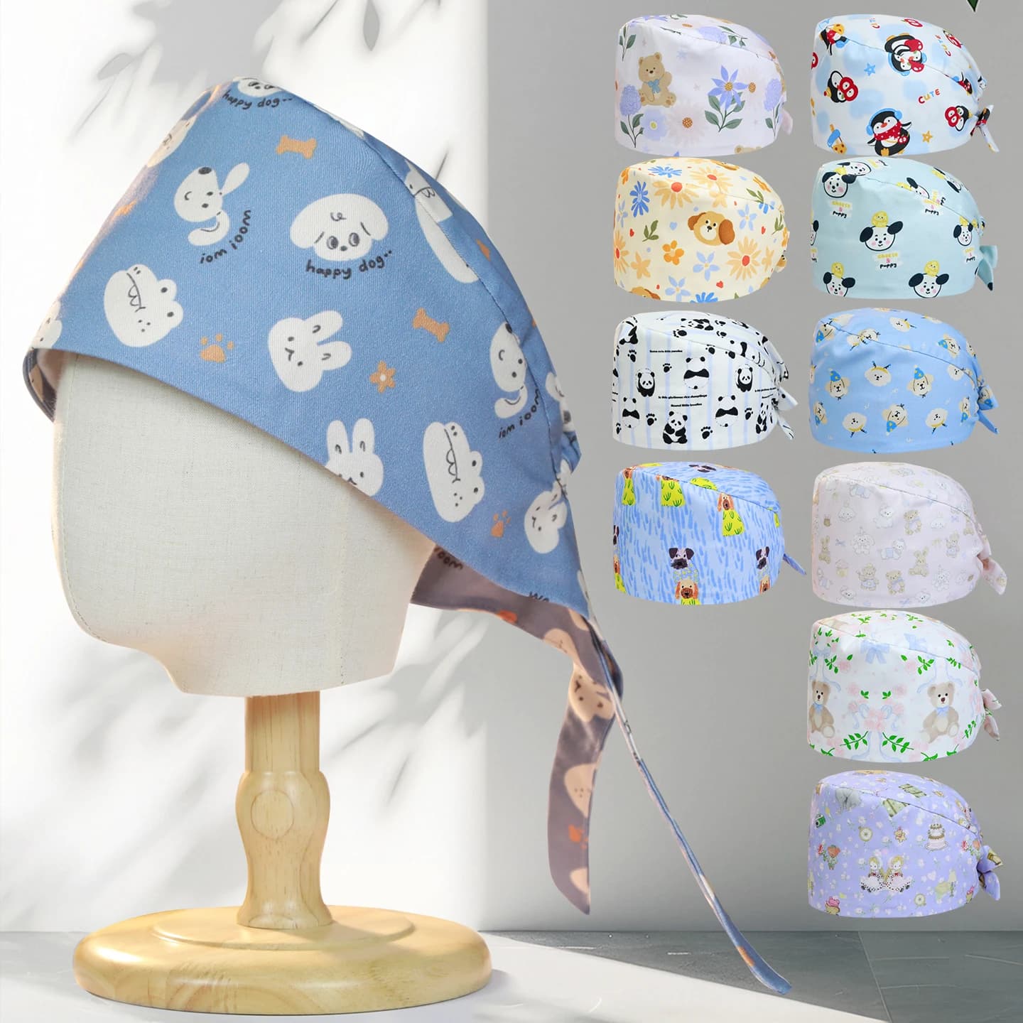 Cappelli Chirurgici Traspiranti Morbidi per Infermieri 2026, Berretti Medici Regolabili per Uomo e Donna M1270