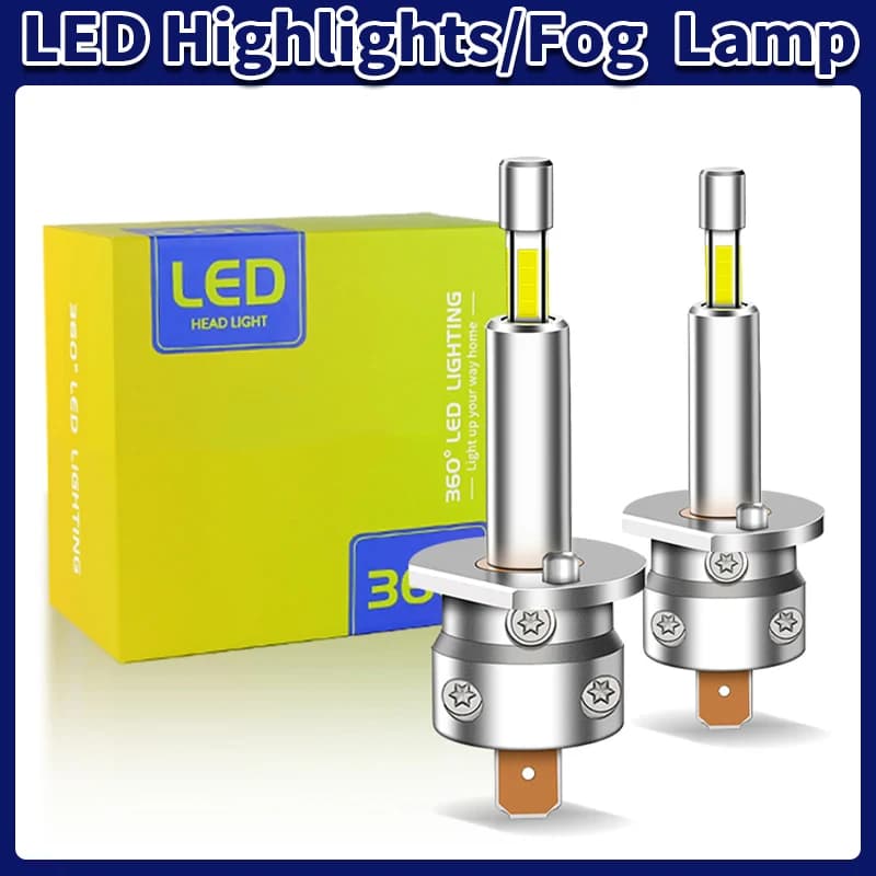 Canbus H1 LED Lampadina per fari Mini 360 Dimensioni 100W 30000LM CSP per auto Faro Luce Auto Diodo Fendinebbia Lampadine DRL Automobile